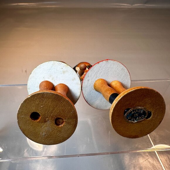 Poland Peg Bead Dolls Vintage Folk Art Traditional Costume Hand Painted - Picture 5 of 10